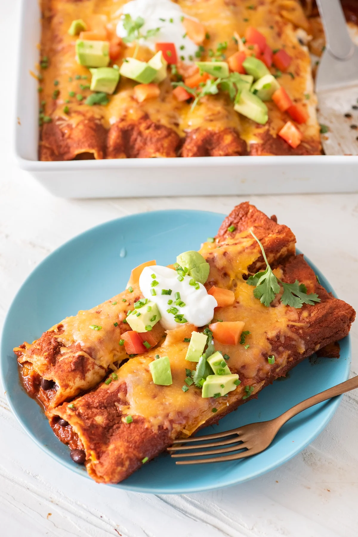 Sweet Potato Black Bean Enchiladas