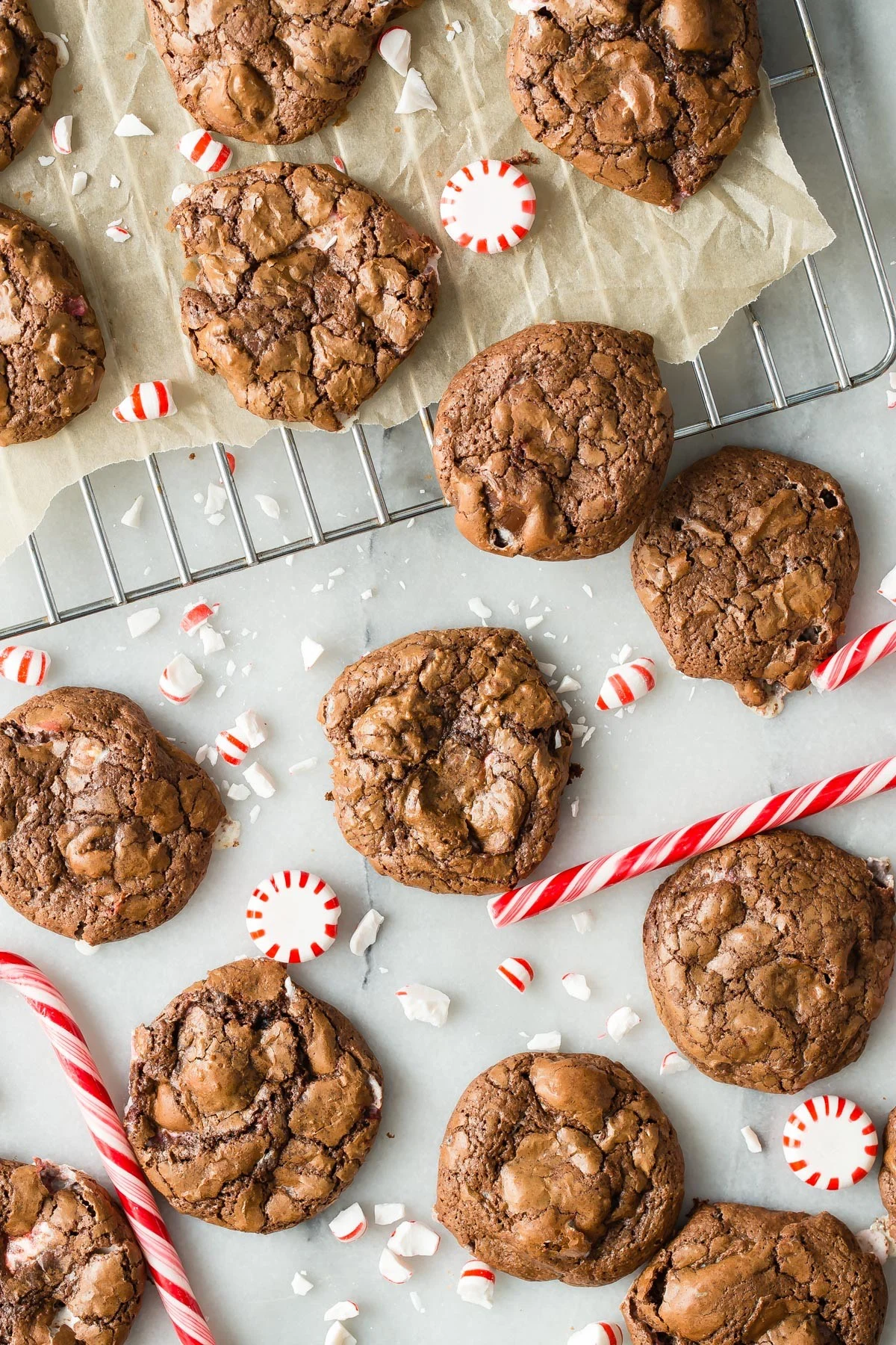 Peppermint Brookies (Brownie Cookies)