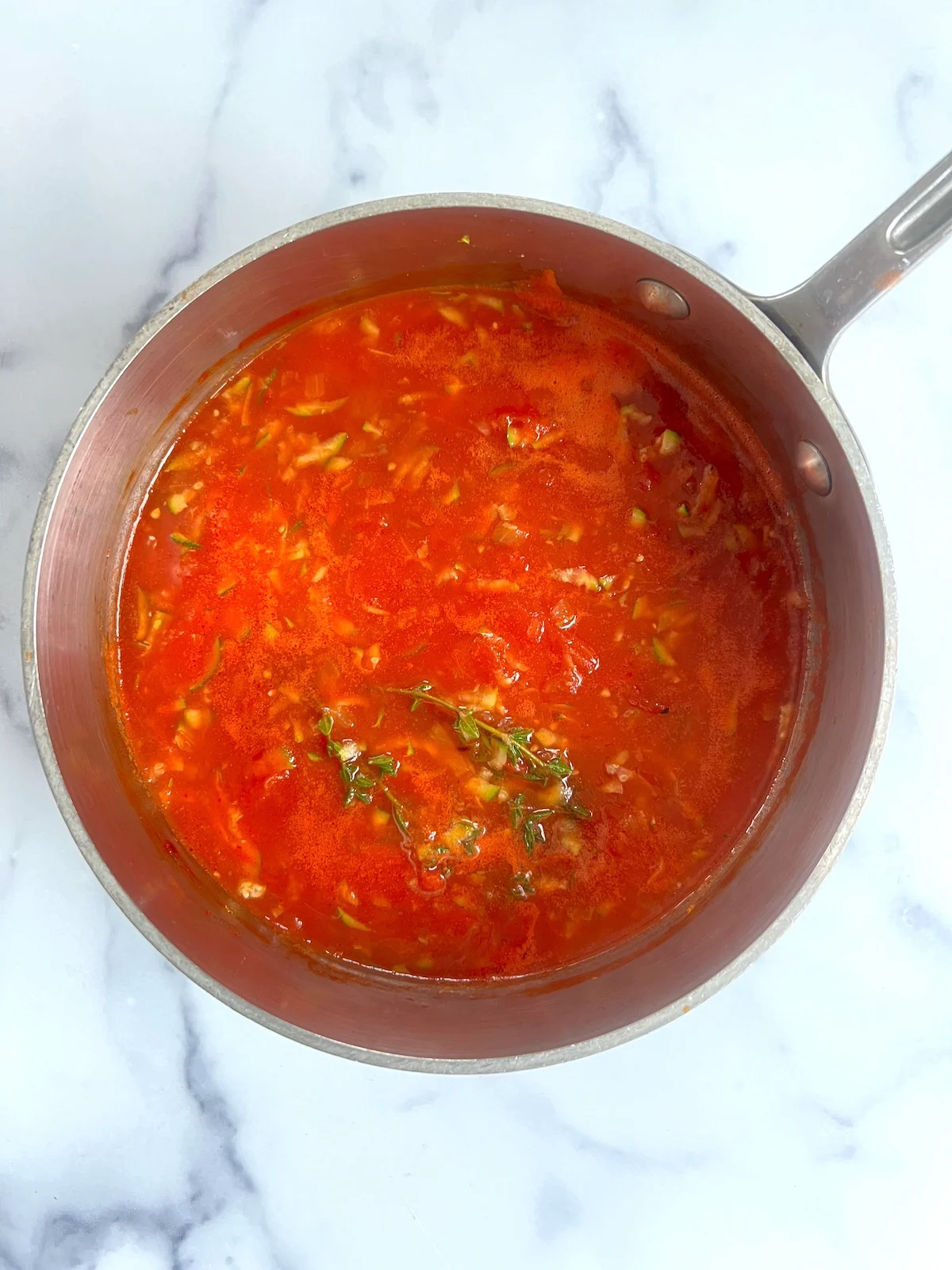 Baked Farro with Lentils, Tomato and Mozzarella