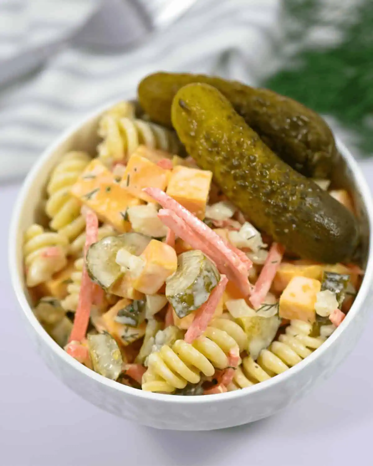 Dill Pickle Noodle Salad