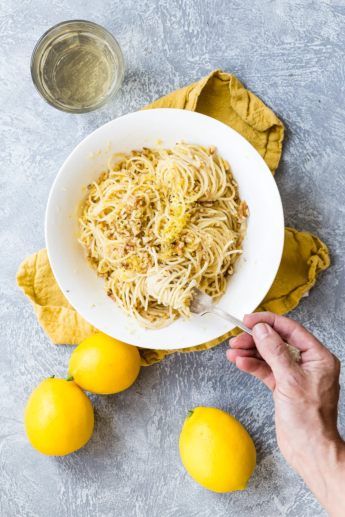 Lemon Spaghetti with Toasted Walnuts