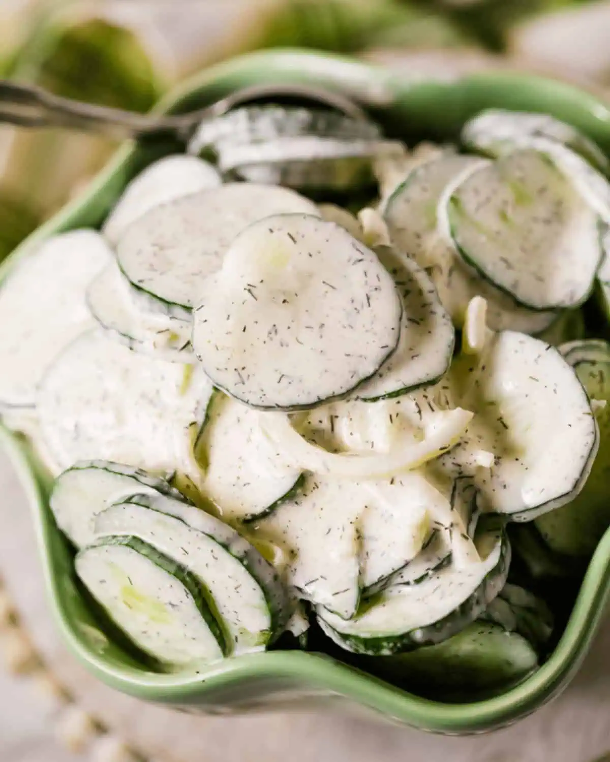 Creamy Cucumber Onion Salad