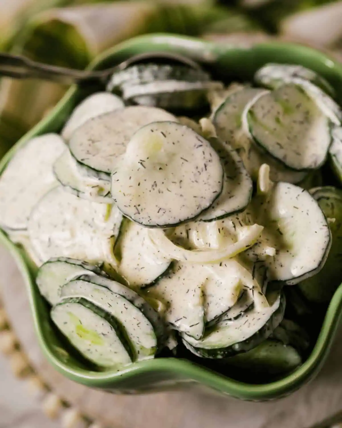 Creamy Cucumber Onion Salad