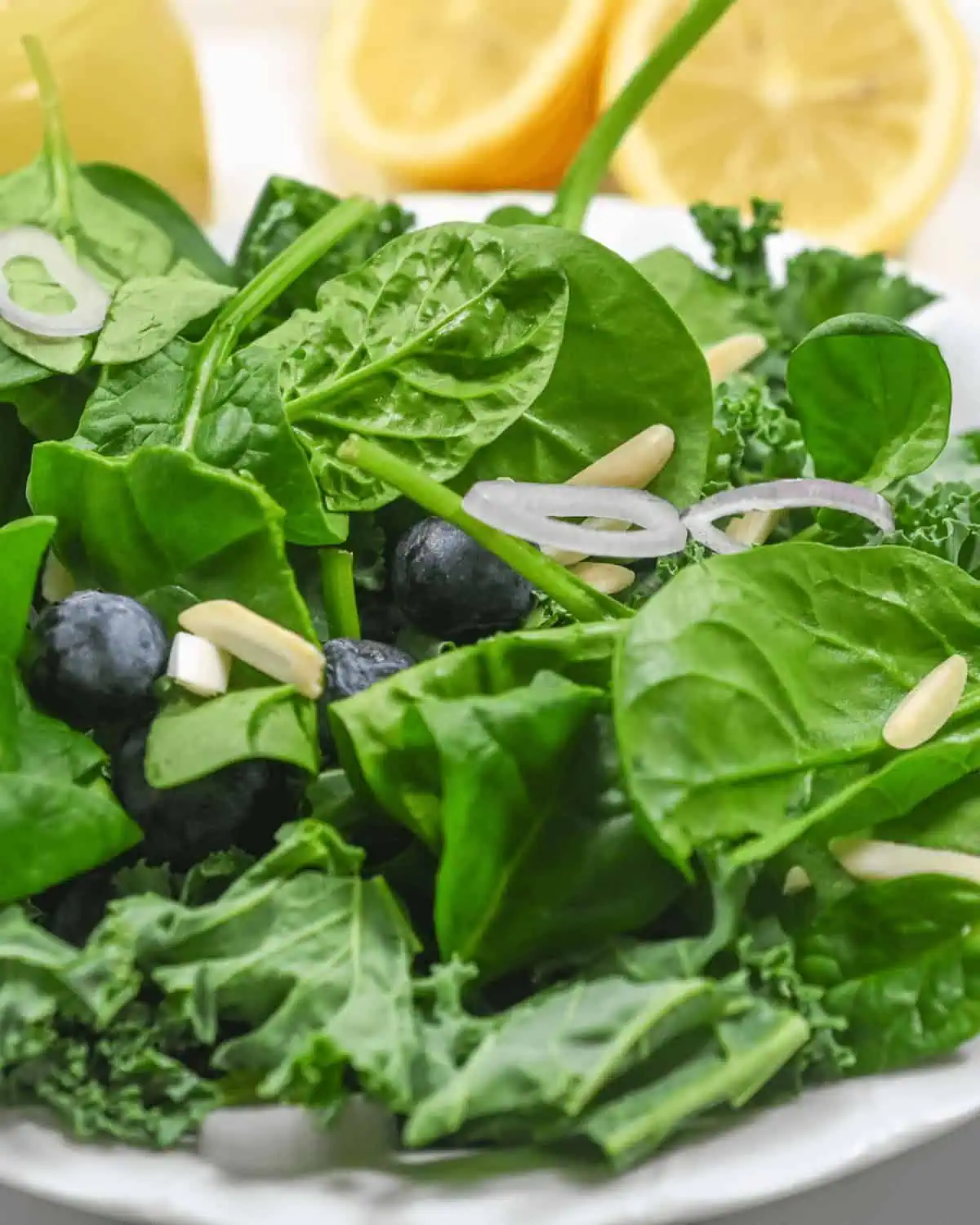 Kale and Spinach Salad with Citrus Vinaigrette