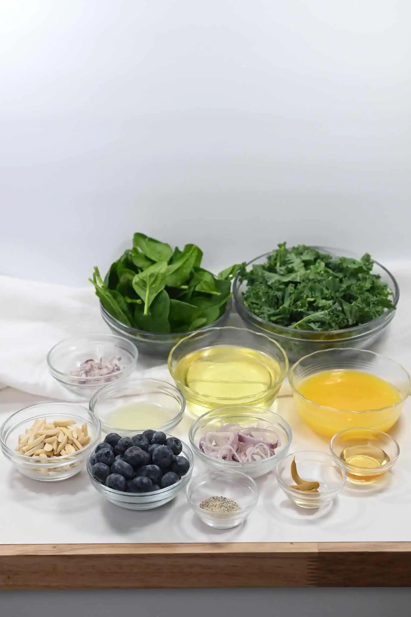 Kale and Spinach Salad with Citrus Vinaigrette