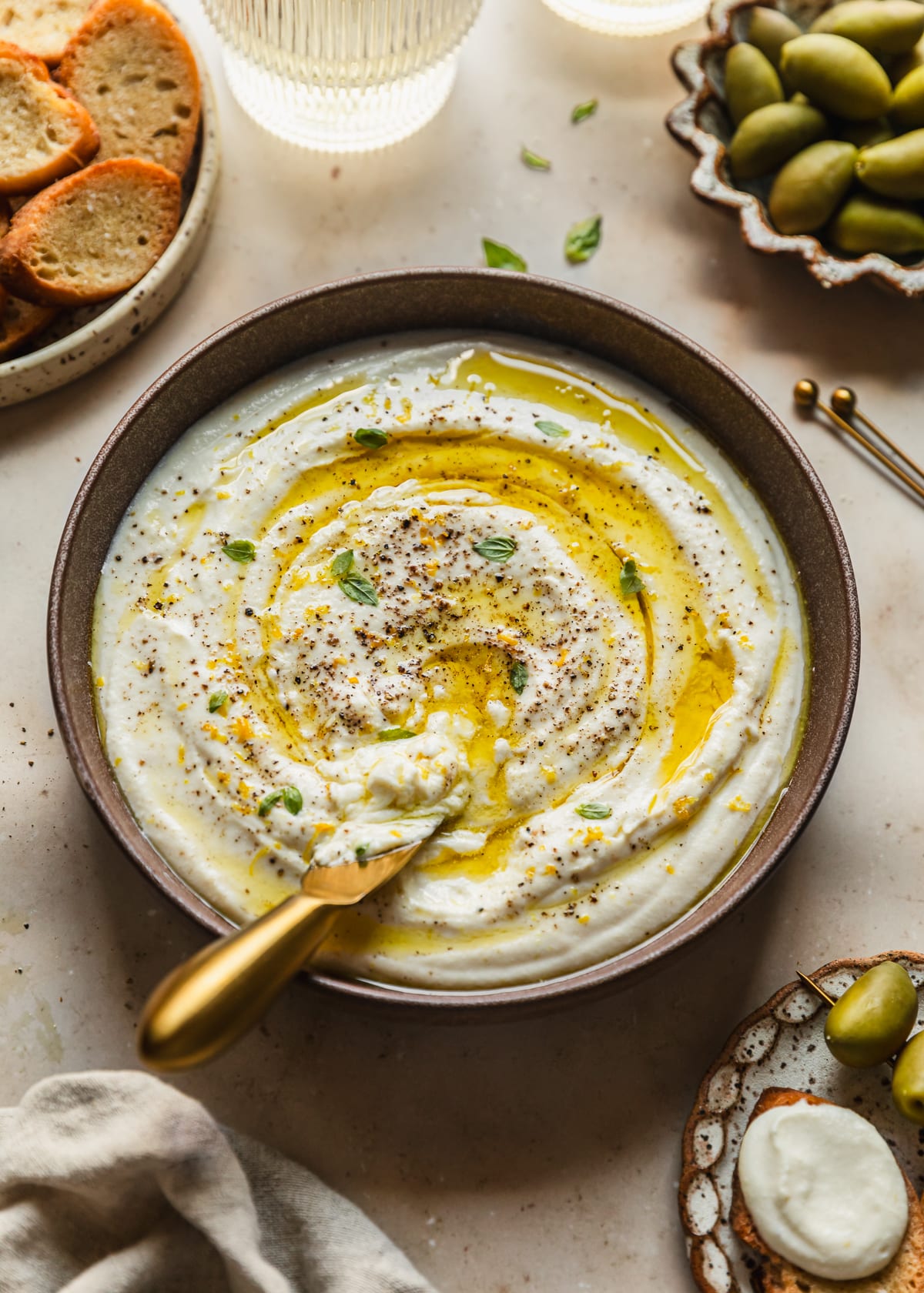 10-Minute Lemony Whipped Ricotta Dip