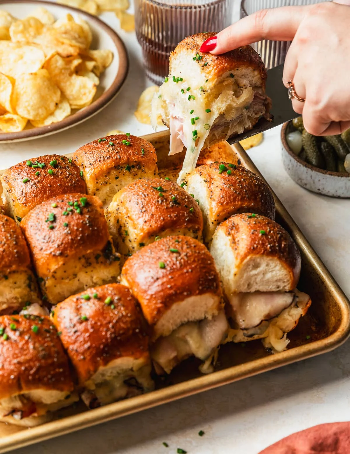 Baked Brown Sugar Ham and Cheese Sliders