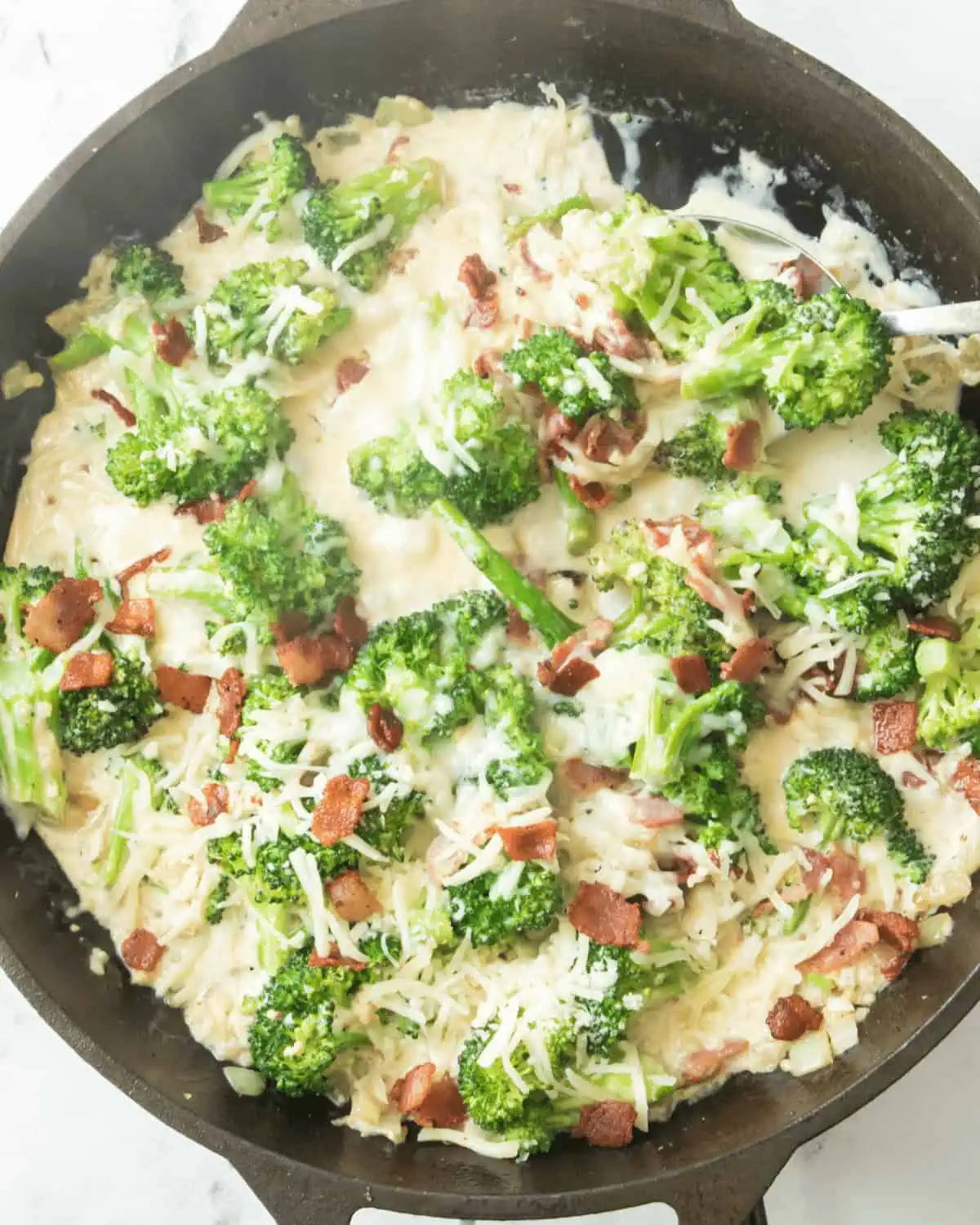 Creamy Broccoli in Parmesan Garlic Sauce