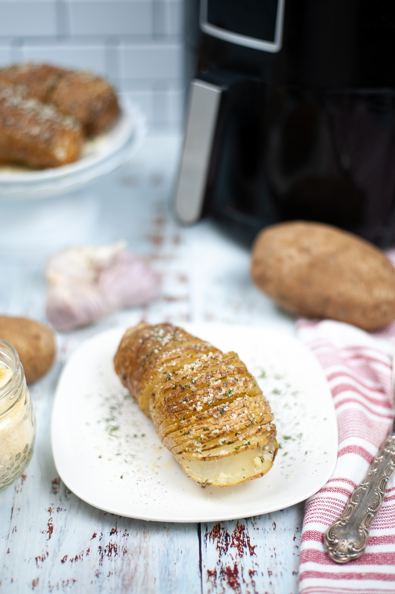 Air Fryer Hasselback Potatoes