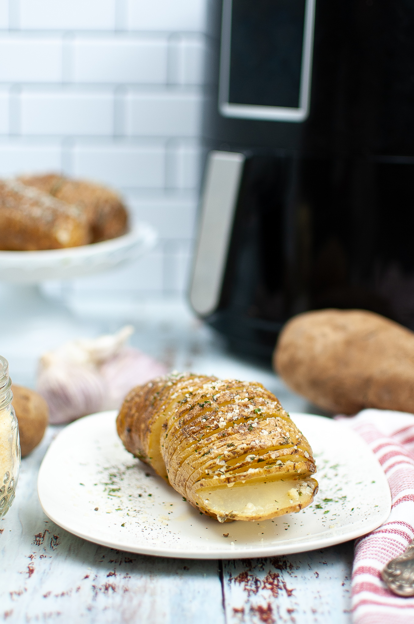 Air Fryer Hasselback Potatoes
