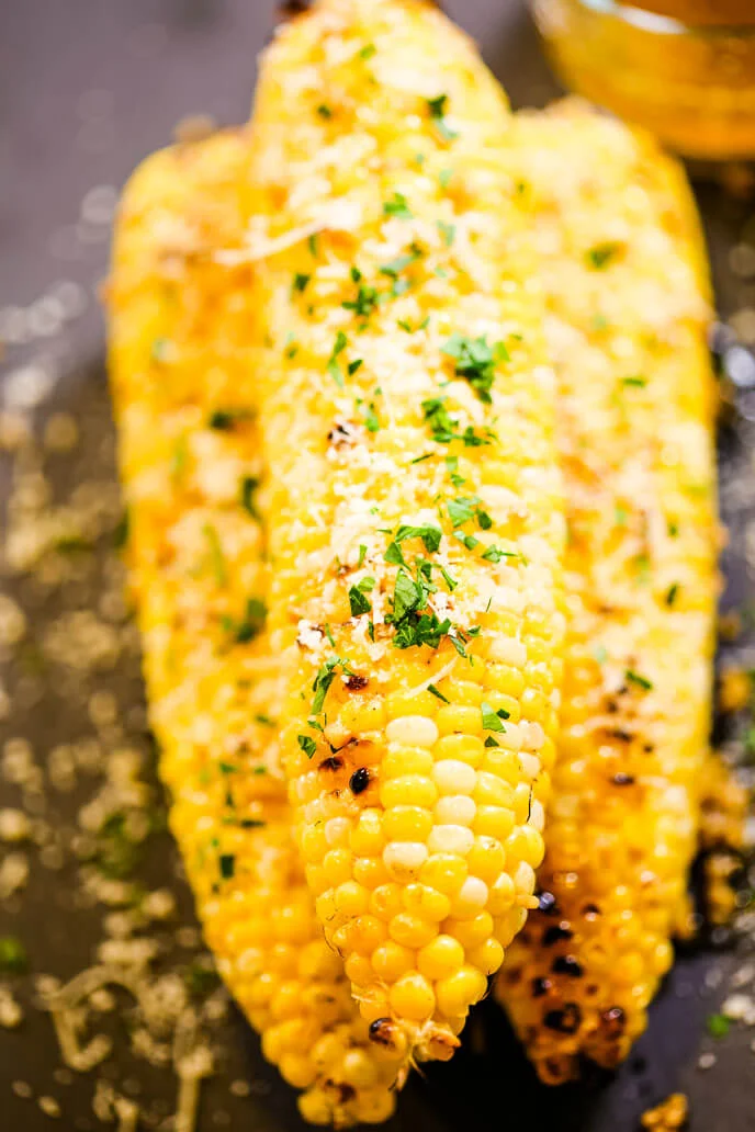Garlic Parmesan Grilled Corn on the Cob