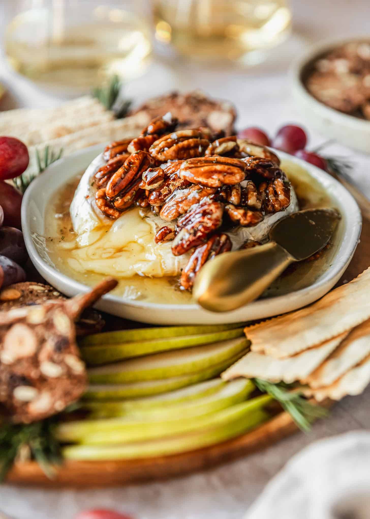 Honey Baked Camembert with Pecans