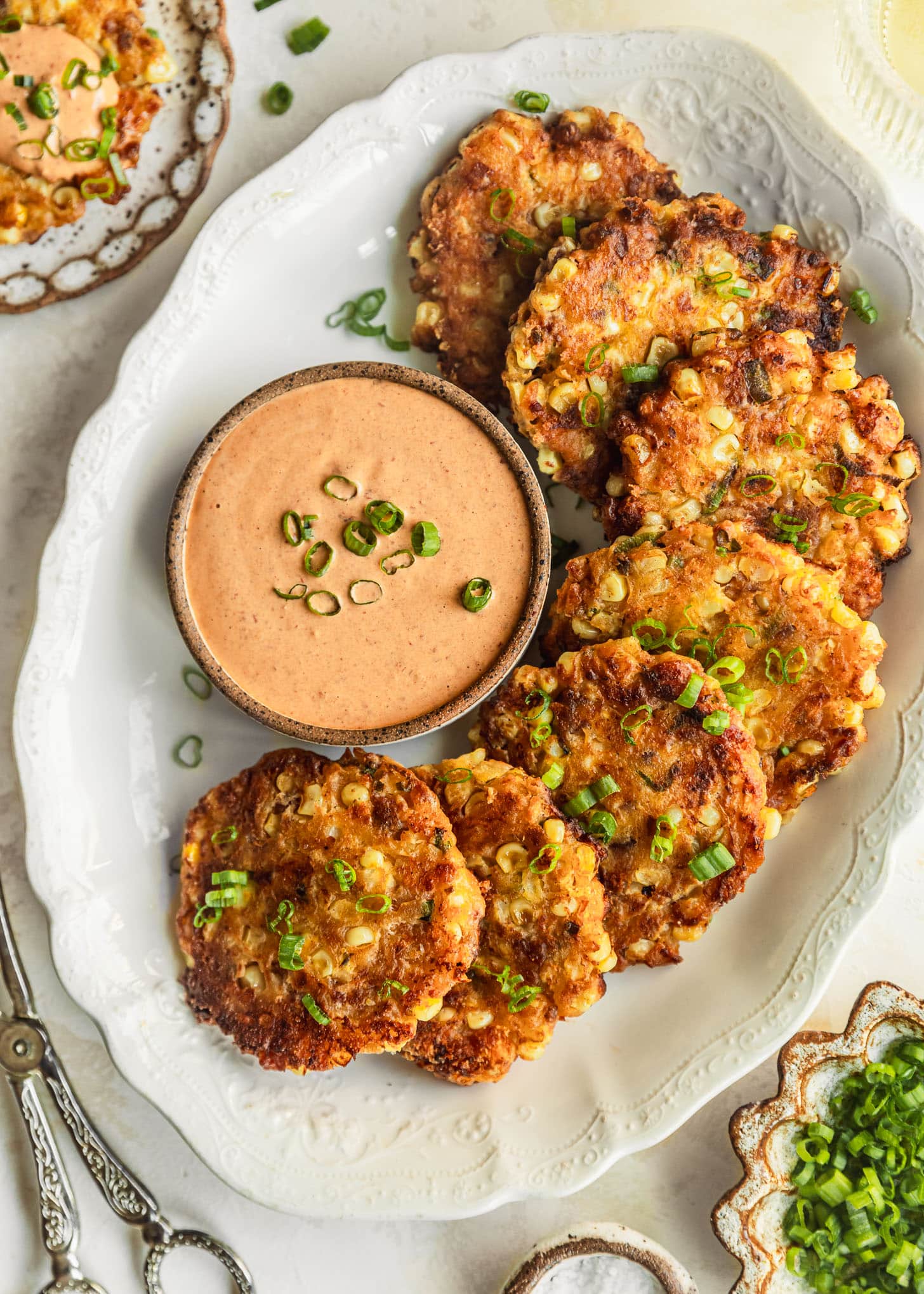Bacon and Corn Fritters with Chipotle Aioli