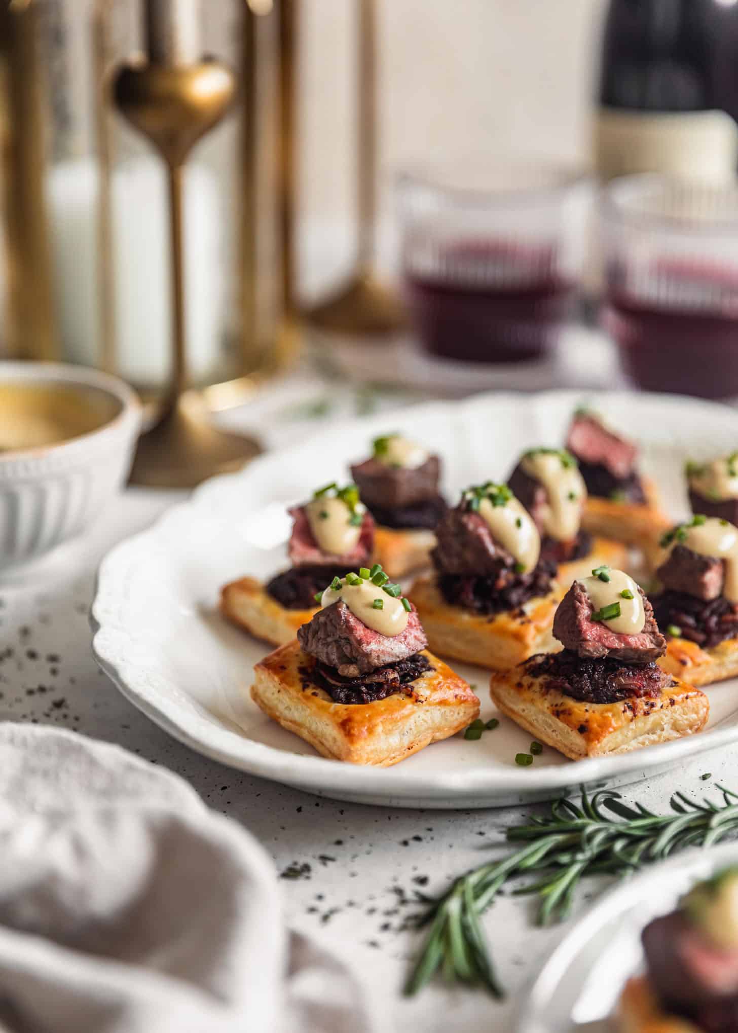 Beef Wellington Bites with Dijon Sauce