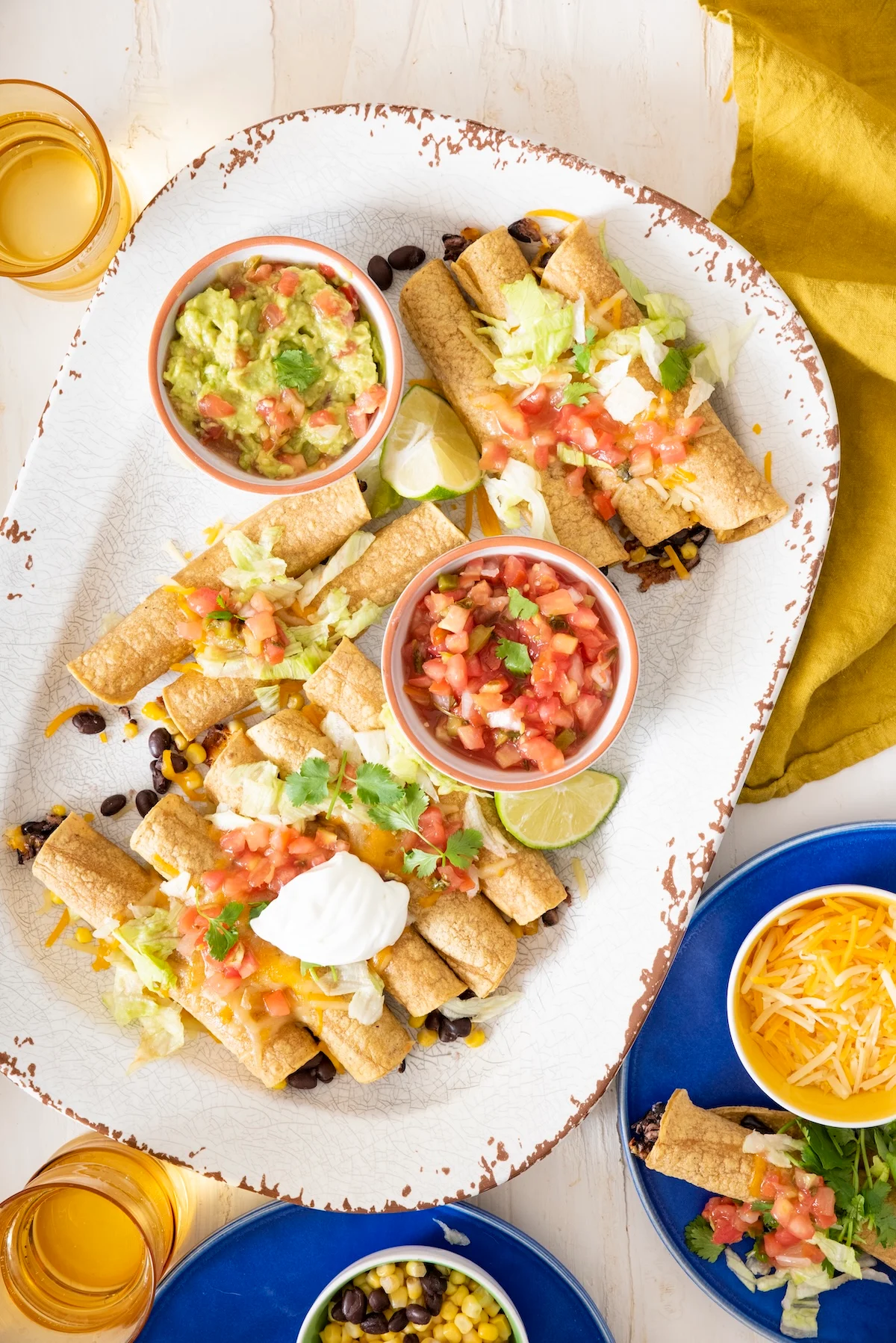 Vegetarian Baked Taquitos