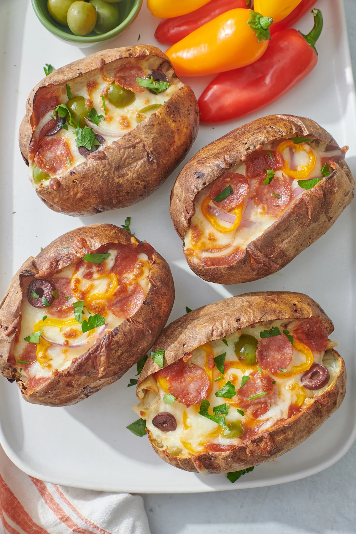 Pizza Stuffed Potatoes