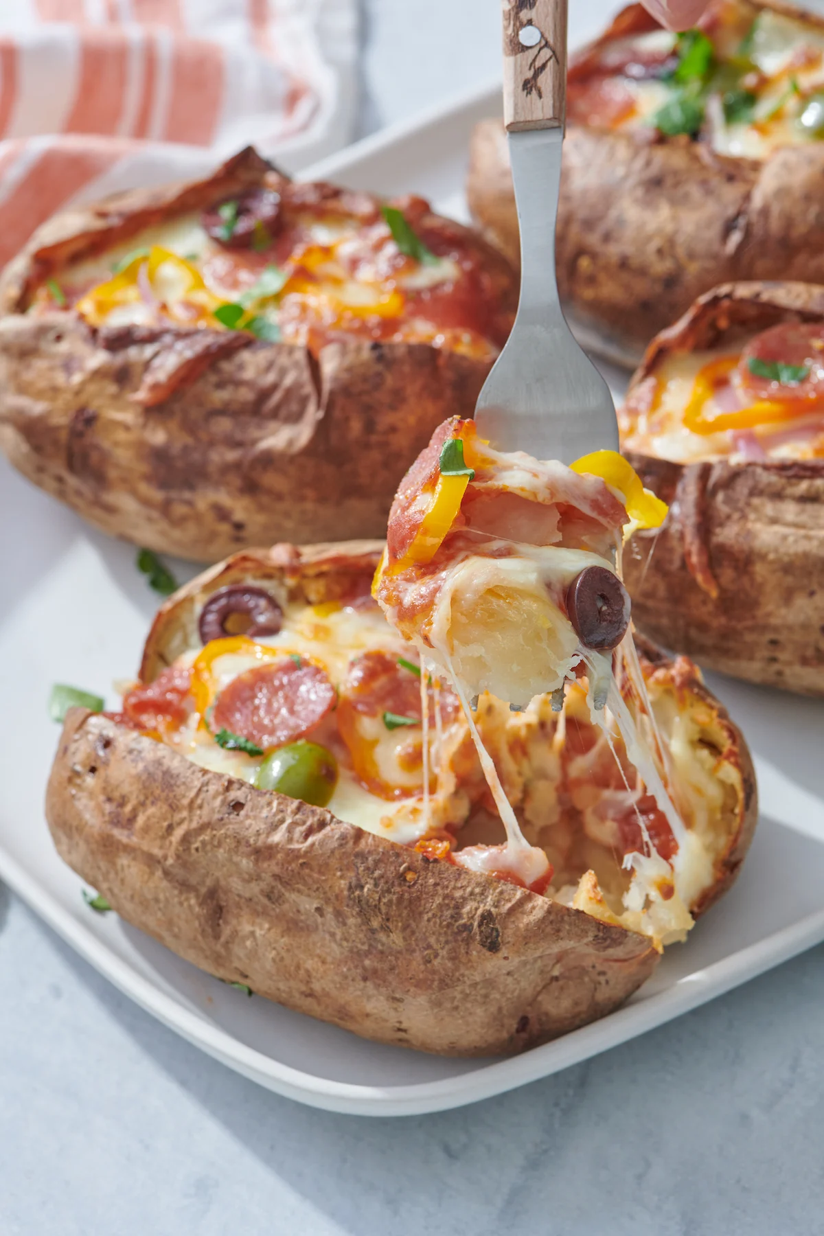 Pizza Stuffed Potatoes