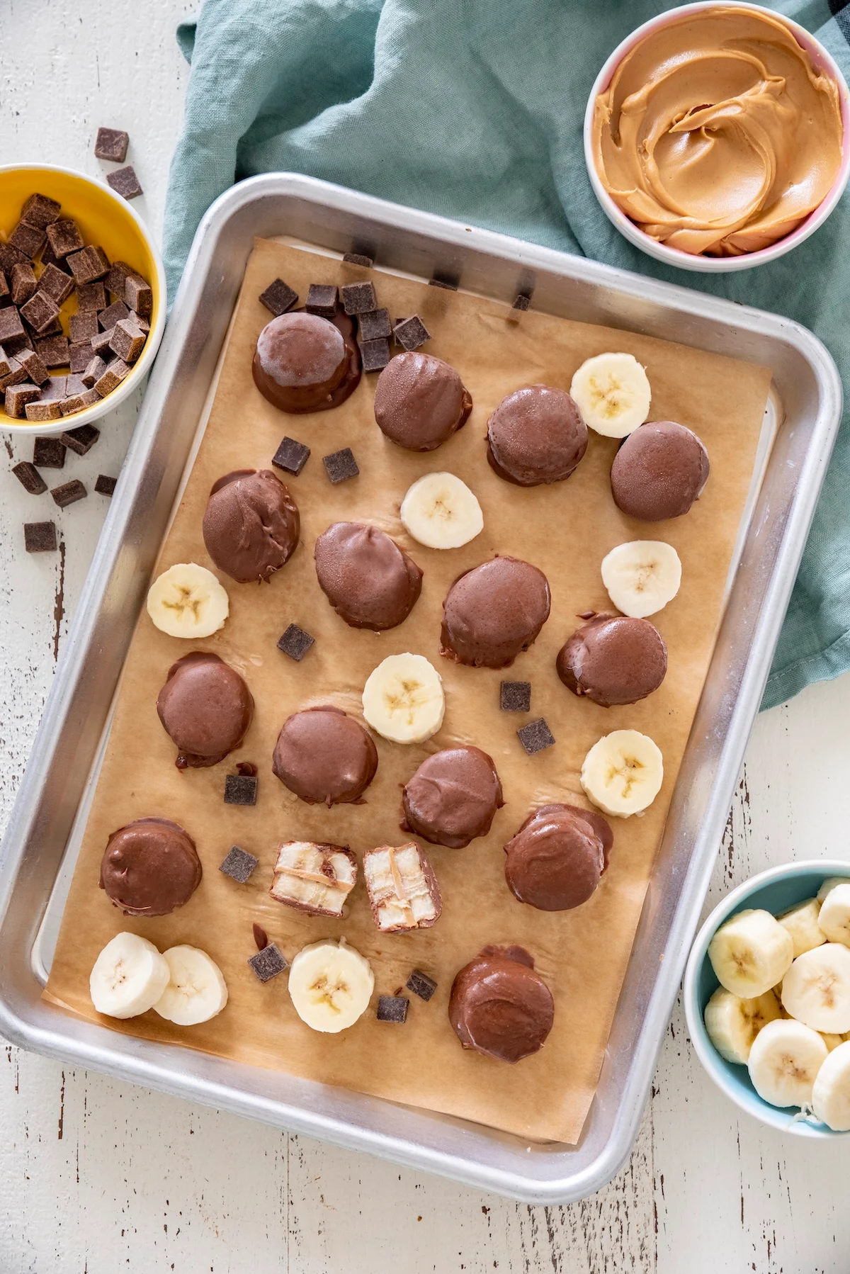Frozen Chocolate Peanut Butter Banana Bites