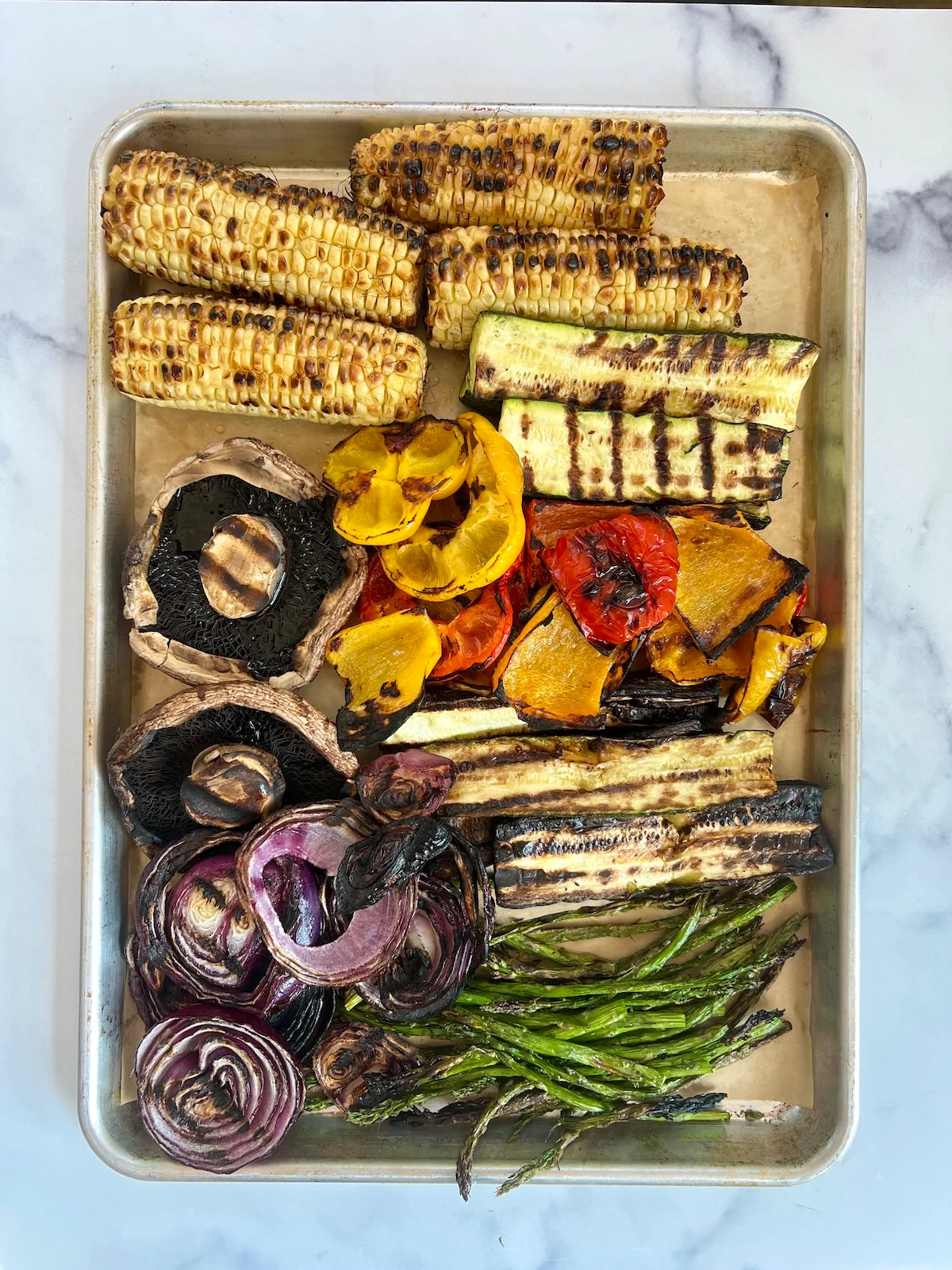 Grilled Vegetable Kimchi Salad