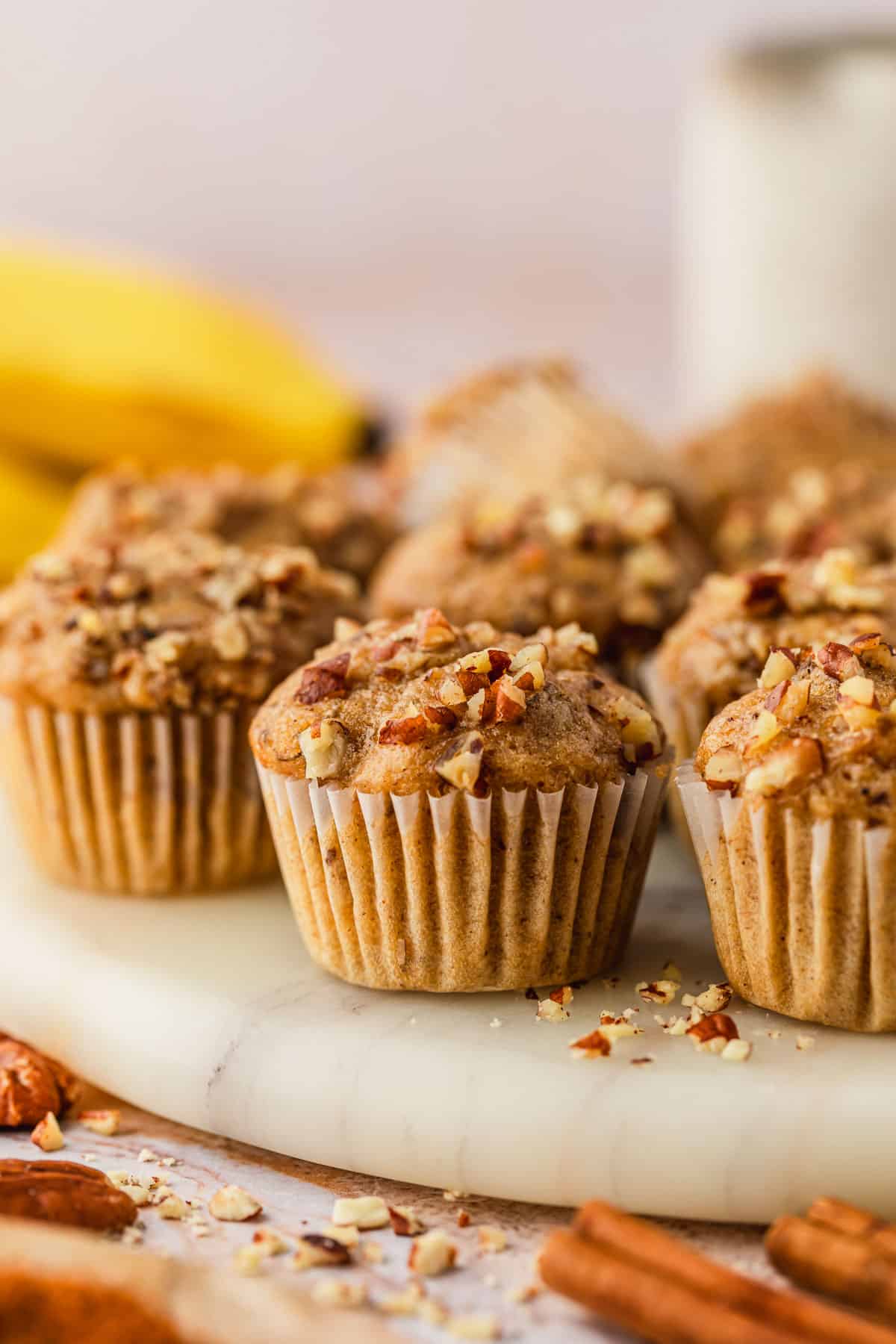 Fluffy Banana Nut Bread Mini Muffins