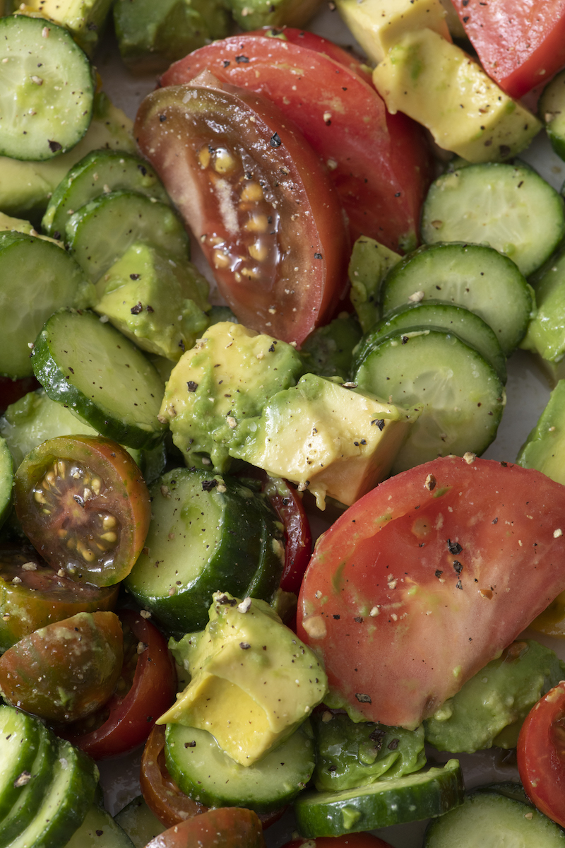 Avocado Cucumber Tomato Salad