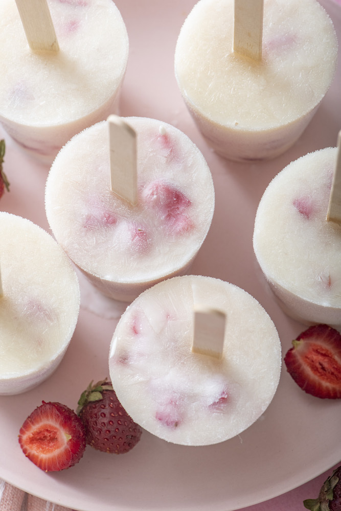 Strawberry Yogurt Ice Pops