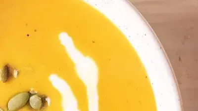 Creamy Roasted Garlic Butternut Squash Soup