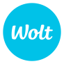 logotyp för Wolt