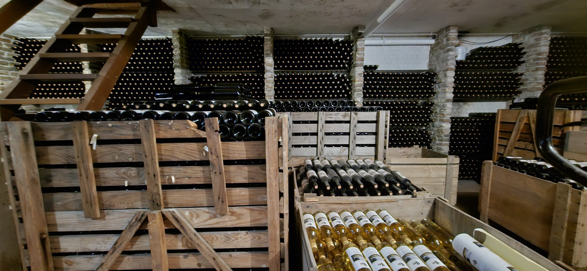 Weinfass im Weinberg von Wijngoed Montferland