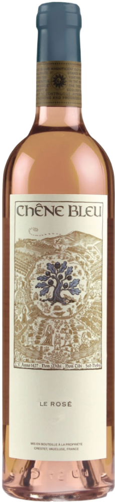 Een productfoto van de voorzijde van de wijn