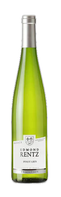 Een productfoto van de voorzijde van de wijn