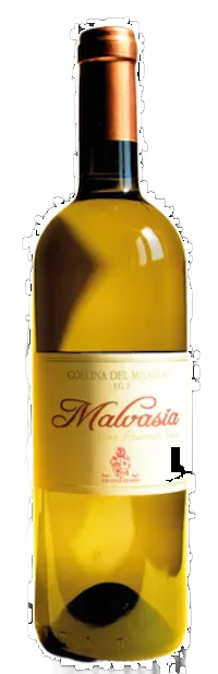 Een productfoto van de voorzijde van de wijn