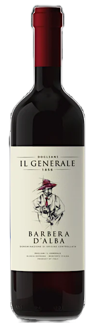 Een productfoto van de voorzijde van de wijn