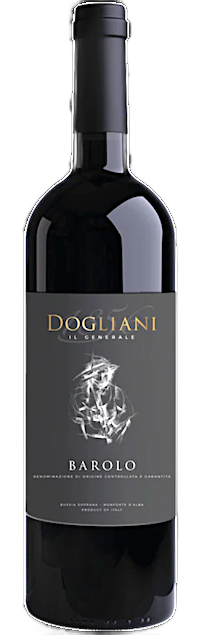 Een productfoto van de voorzijde van de wijn