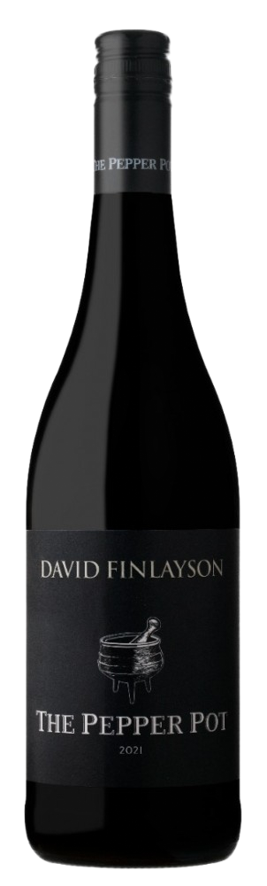 Een productfoto van de voorzijde van de wijn