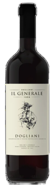 Een productfoto van de voorzijde van de wijn