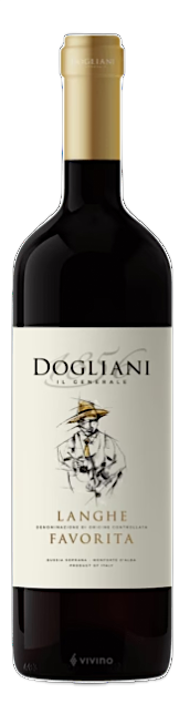 Een productfoto van de voorzijde van de wijn