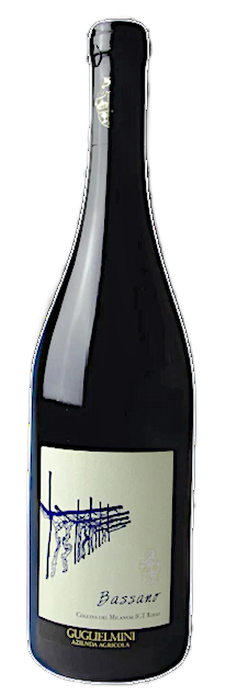 Een productfoto van de voorzijde van de wijn