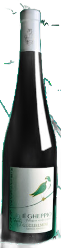 Een productfoto van de voorzijde van de wijn