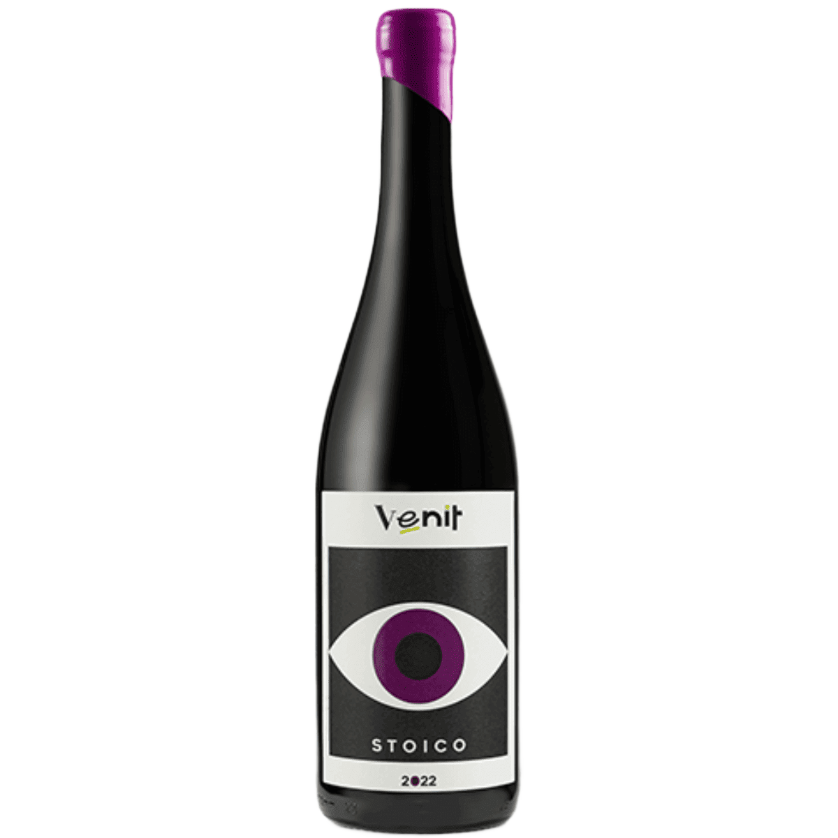 Een productfoto van de voorzijde van de wijn