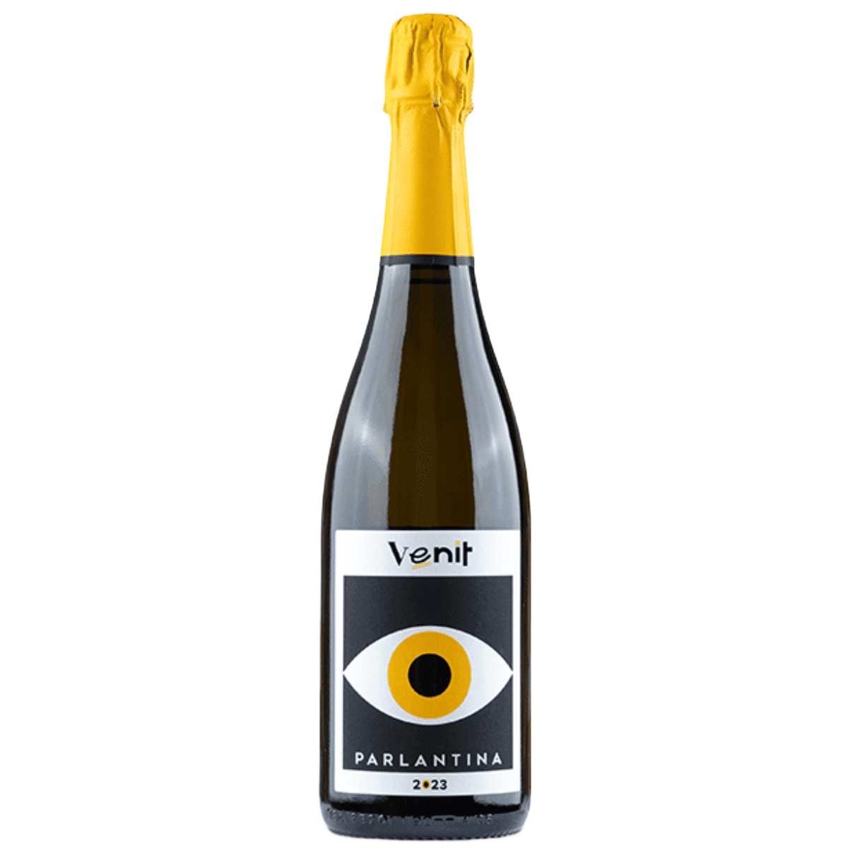 Een productfoto van de voorzijde van de wijn
