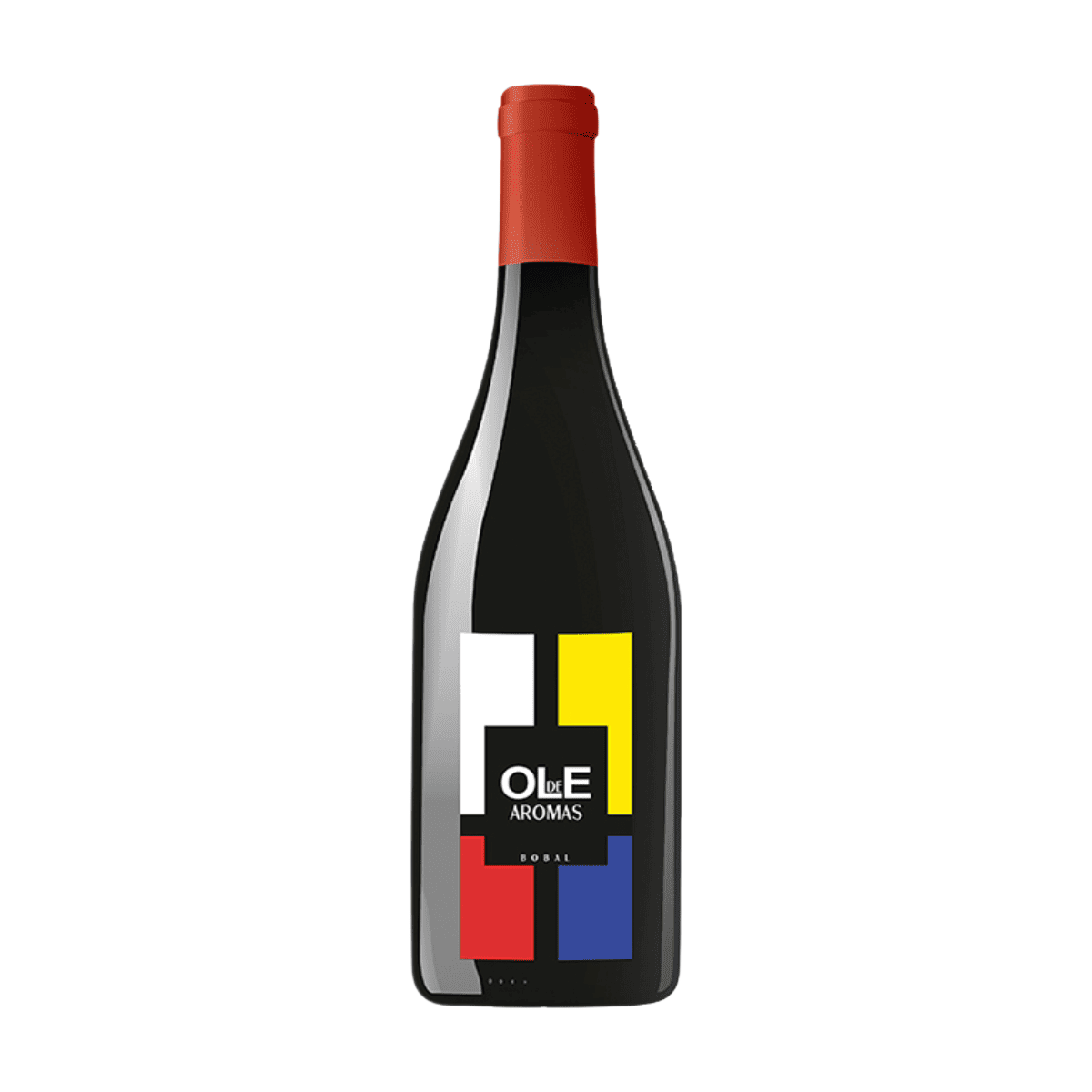 Een productfoto van de voorzijde van de wijn