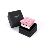 Light Pink Valentine's Infinite Rose Silver Cube
