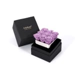 Lavender Infinite Rose Silver Cube