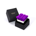 Purple Infinite Rose Silver Cube