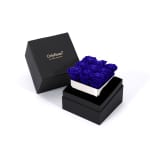 Royal Blue Infinite Rose Silver Cube