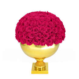 Valentine's Infinite Rose Punch Bowl Gold