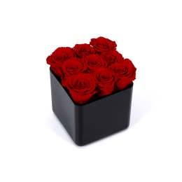 Infinite Rose Black Cube