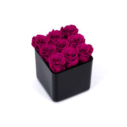 Infinite Rose Black Cube