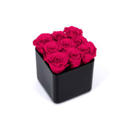 Infinite Rose Black Cube